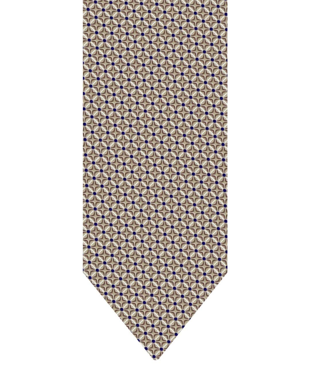 Gagliardi Stone Geo & Dot Italian Silk Tie