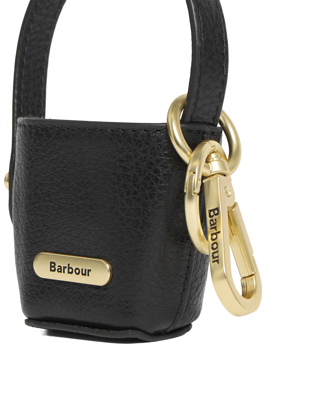 Barbour Keyrings ONE Barbour Black Barbour Leather Bucket Bag Charm Bk11 Black