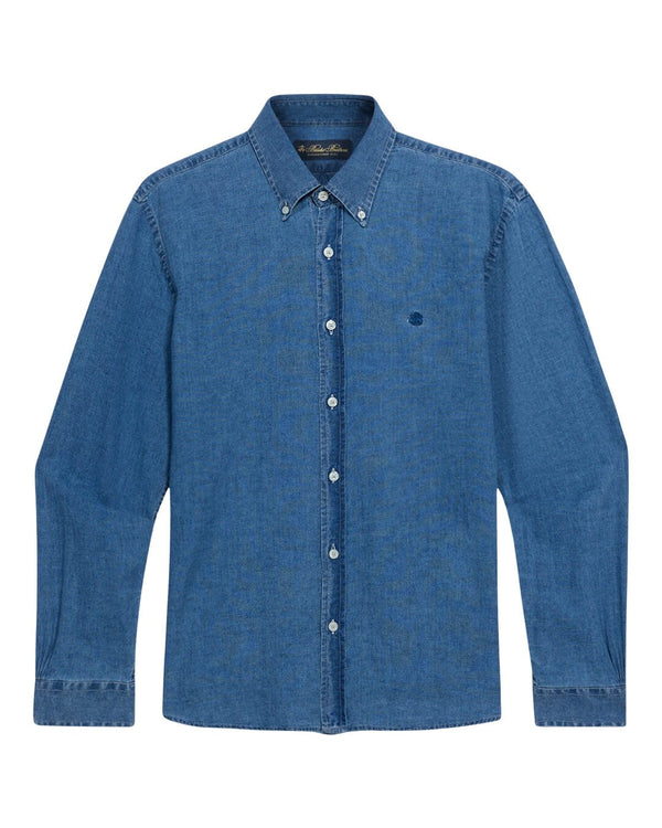 Brooks Brothers Stone Bd Logoed Shirt - Bortex Fine Tailoring