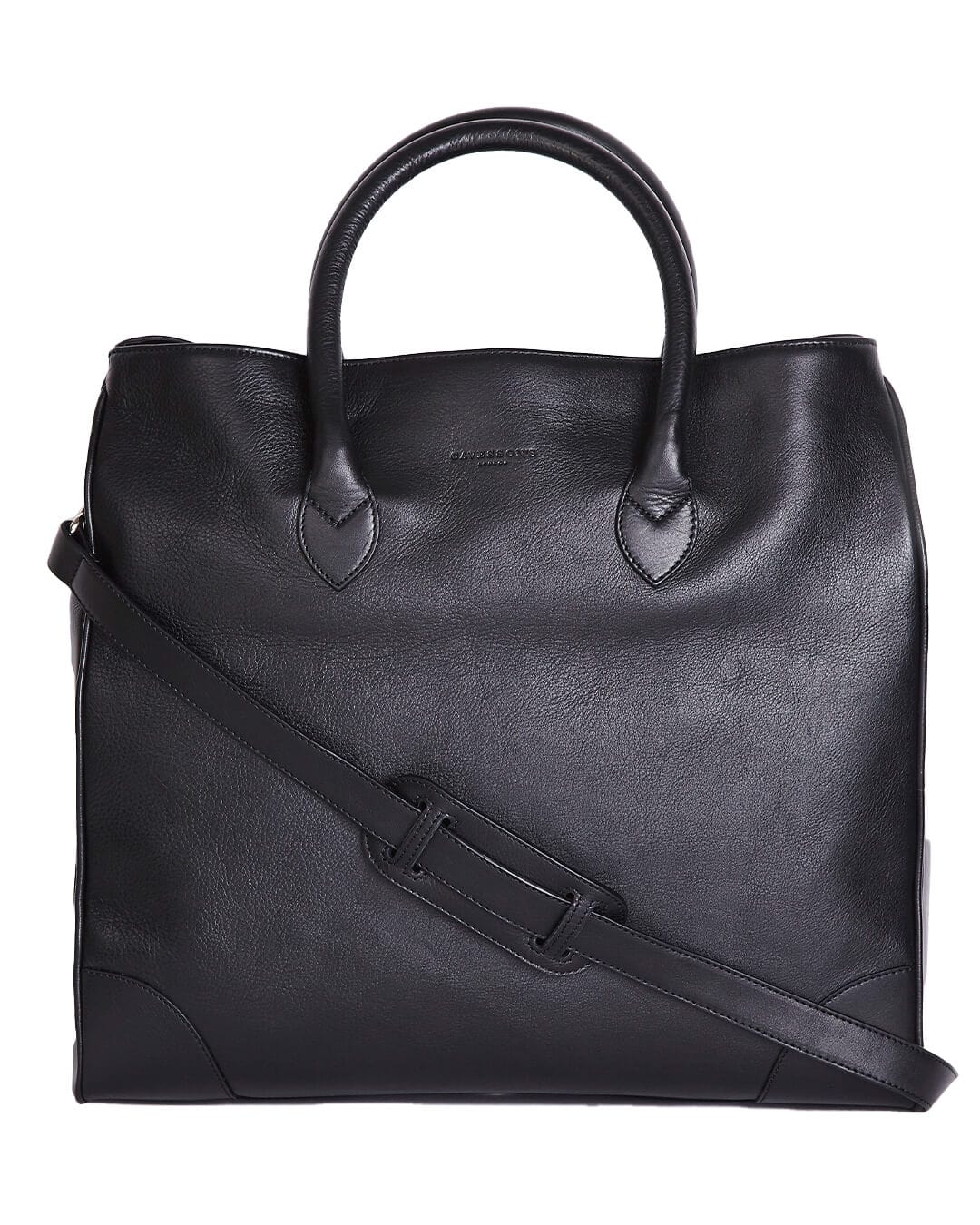 Cavesson's Bags Cavesson's Black And Blue Calf Tote Bag