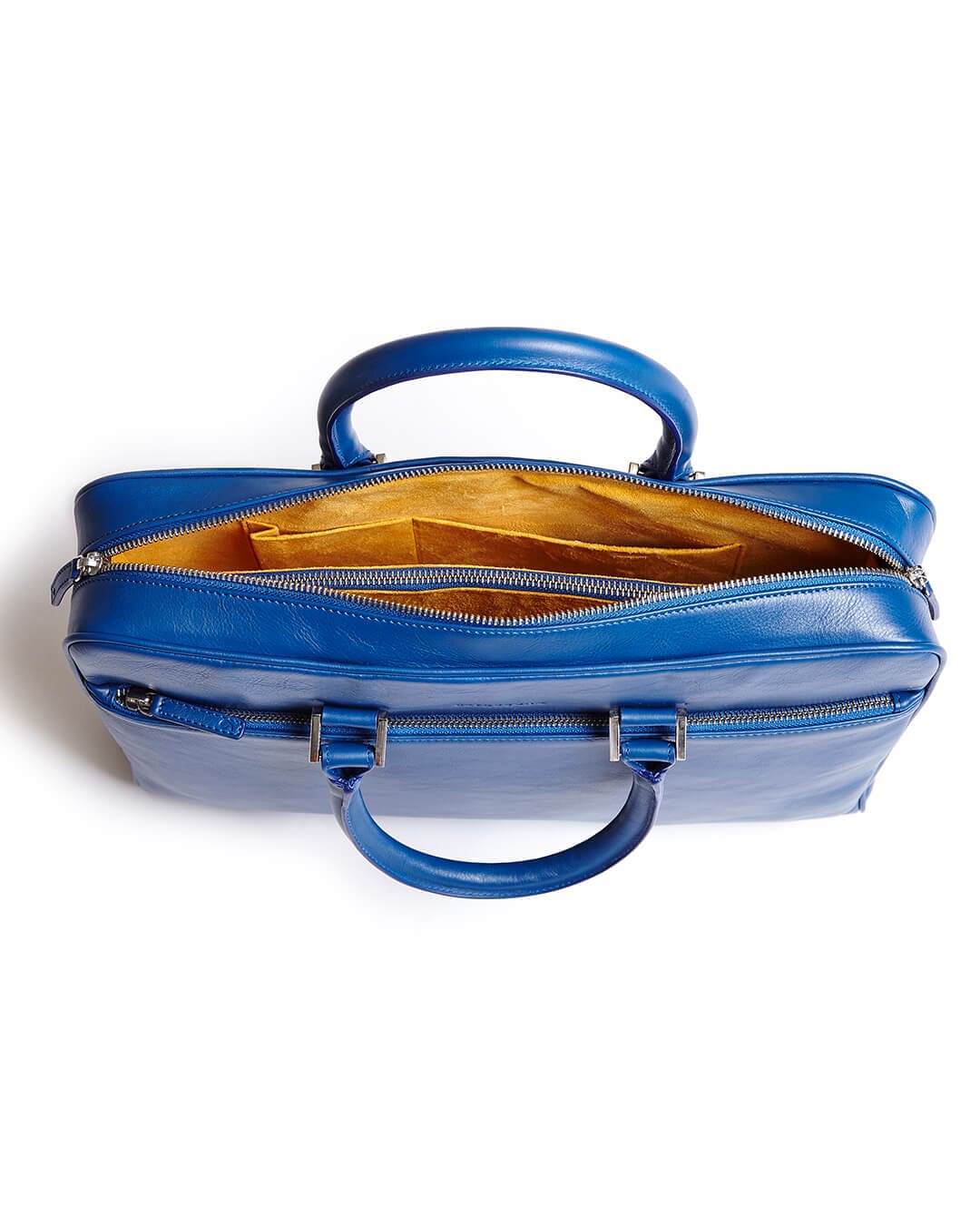 Cavesson's Bags Cavesson's Blue And Yellow Calf Briefcase