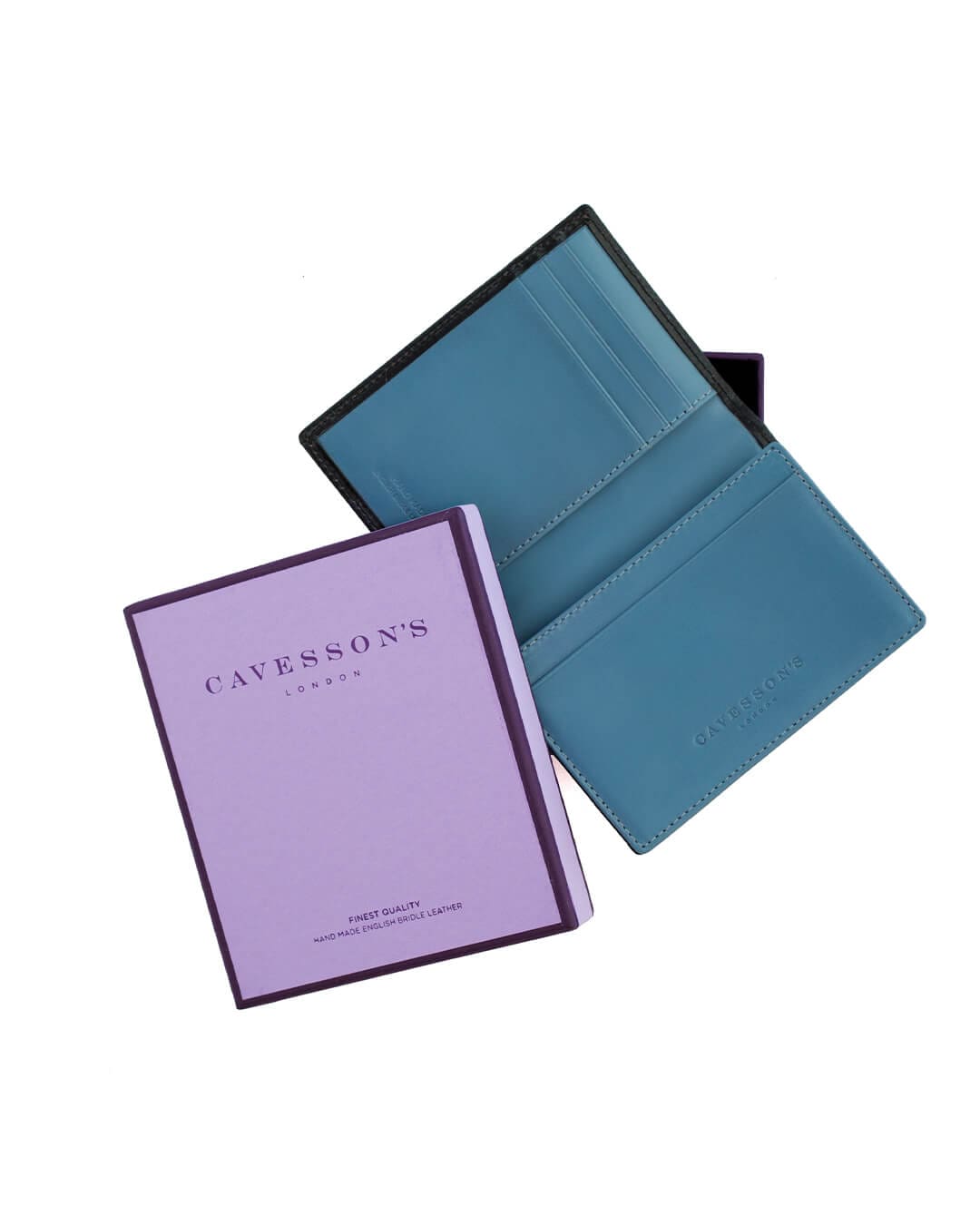 Cavesson's Wallets Cavesson's Black And Aqua Card Wallet
