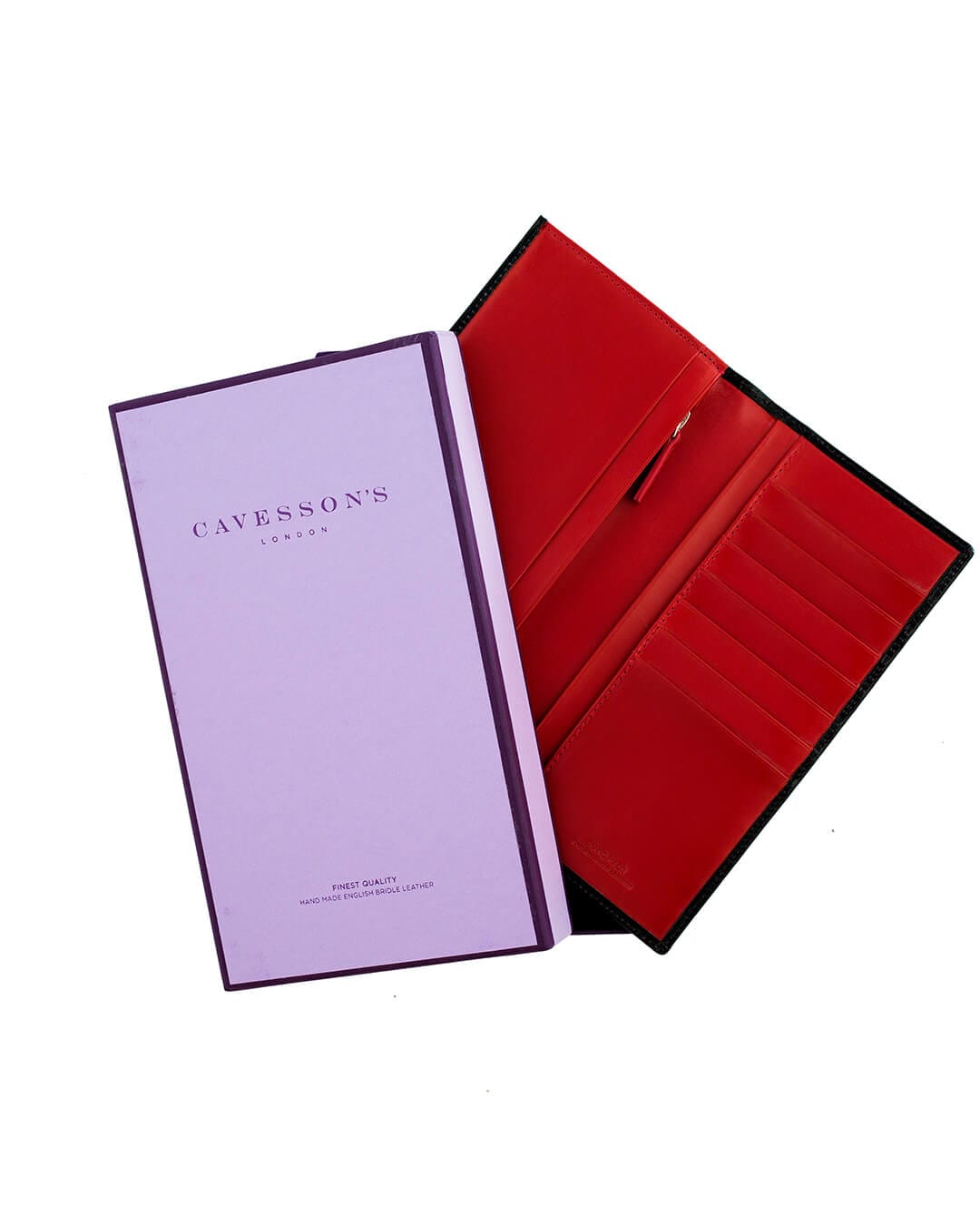 Cavesson's Wallets Cavesson's Black And Red Slim Wallet