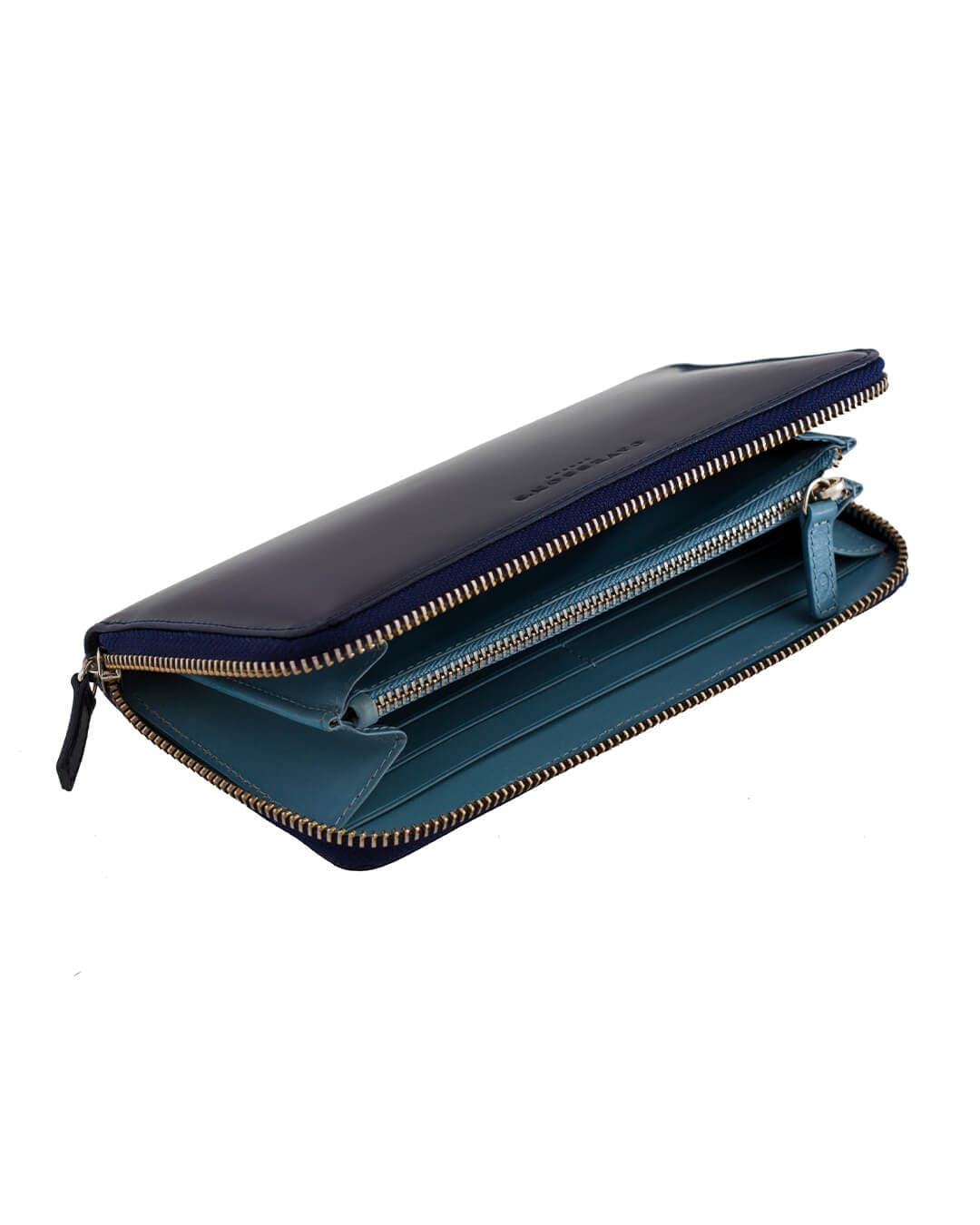 Cavesson's Wallets Cavesson's Blue And Aqua Zip Wallet