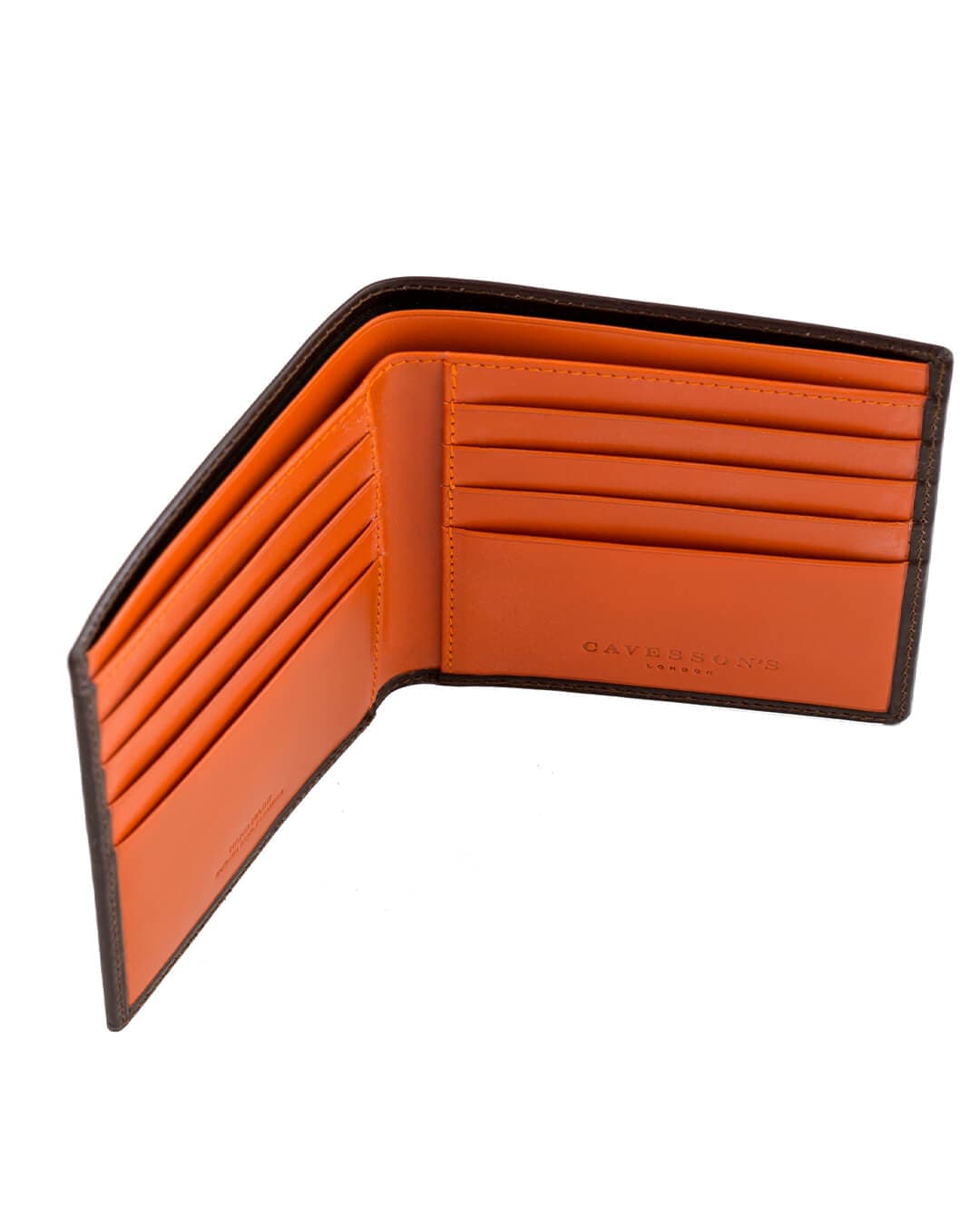 Cavesson's Wallets Cavesson's Brown And Orange Card Wallet