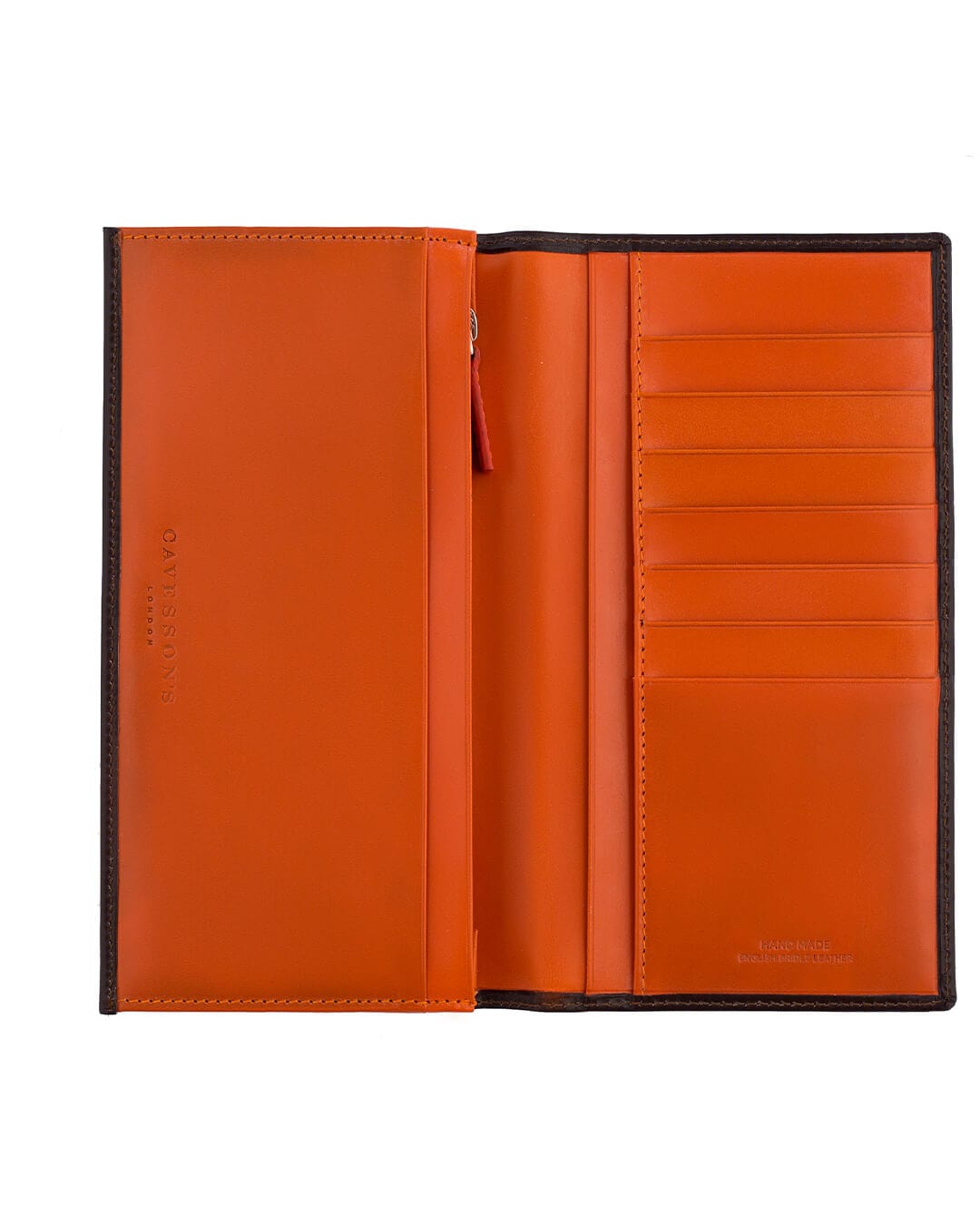 Cavesson's Wallets Cavesson's Brown And Orange Slim Wallet