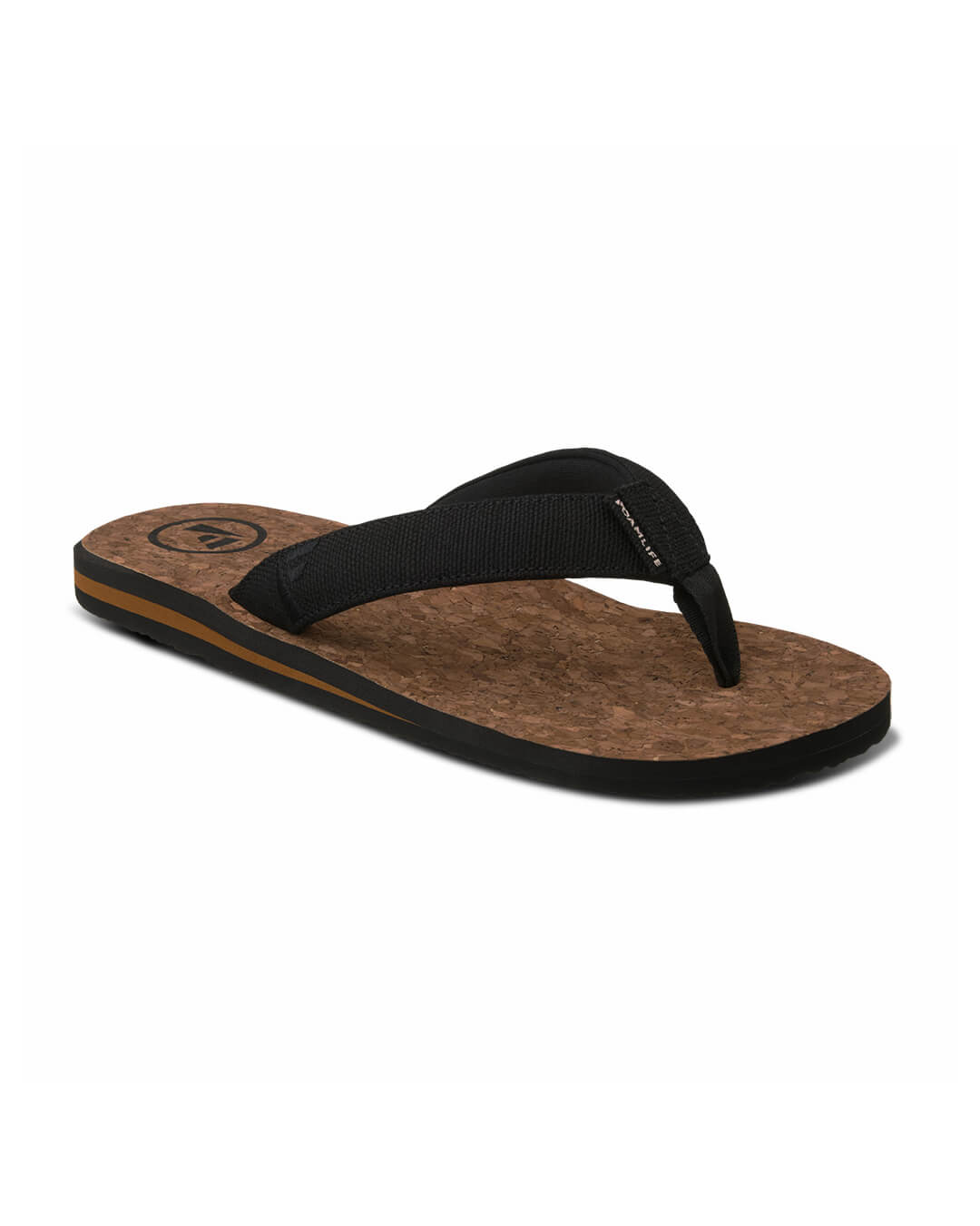 Foamlife Shoes Foamlife Mully Cork Black Flip Flops