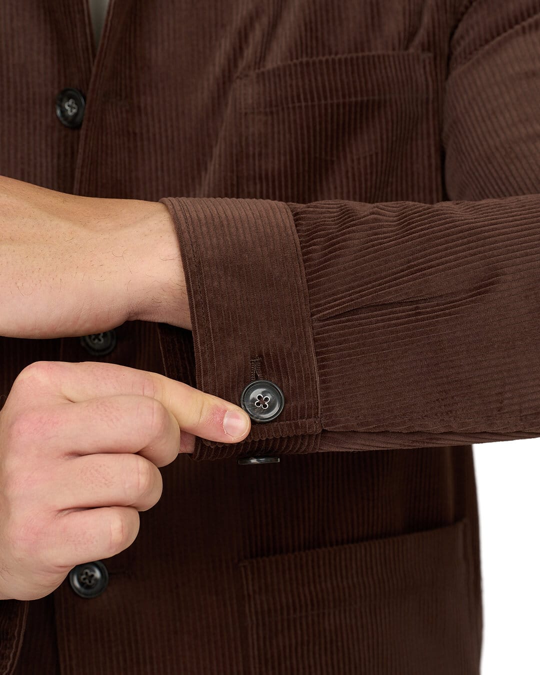 Gagliardi Shirts Gagliardi Brown Corduroy Cotton Shirt Jacket