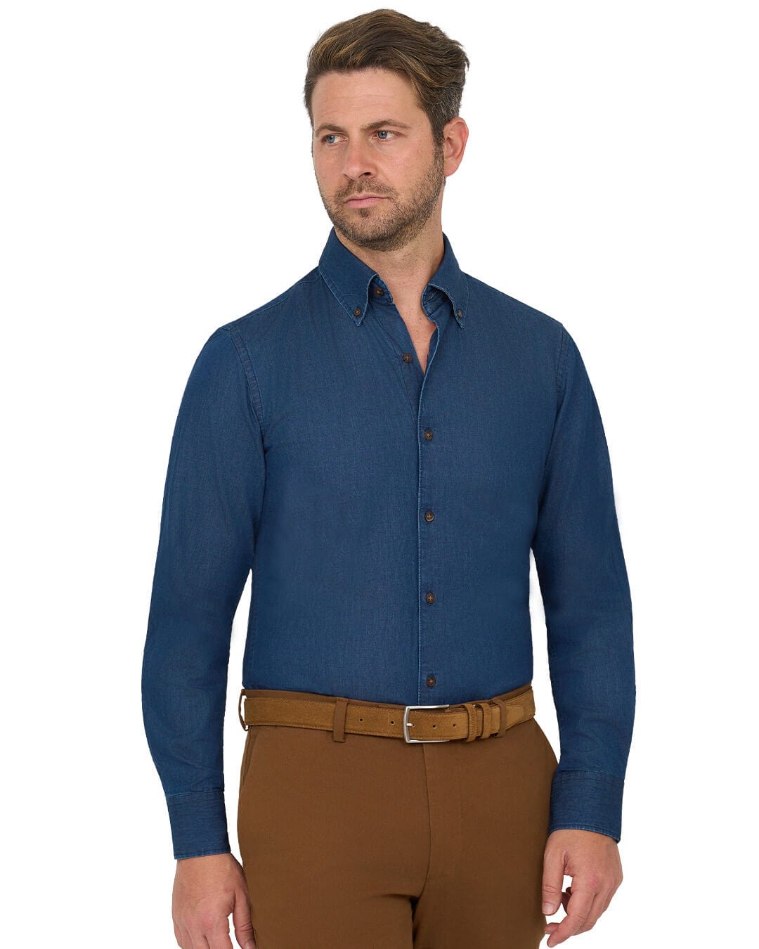 Gagliardi Shirts Gagliardi Indigo Denim Button-Down Shirt