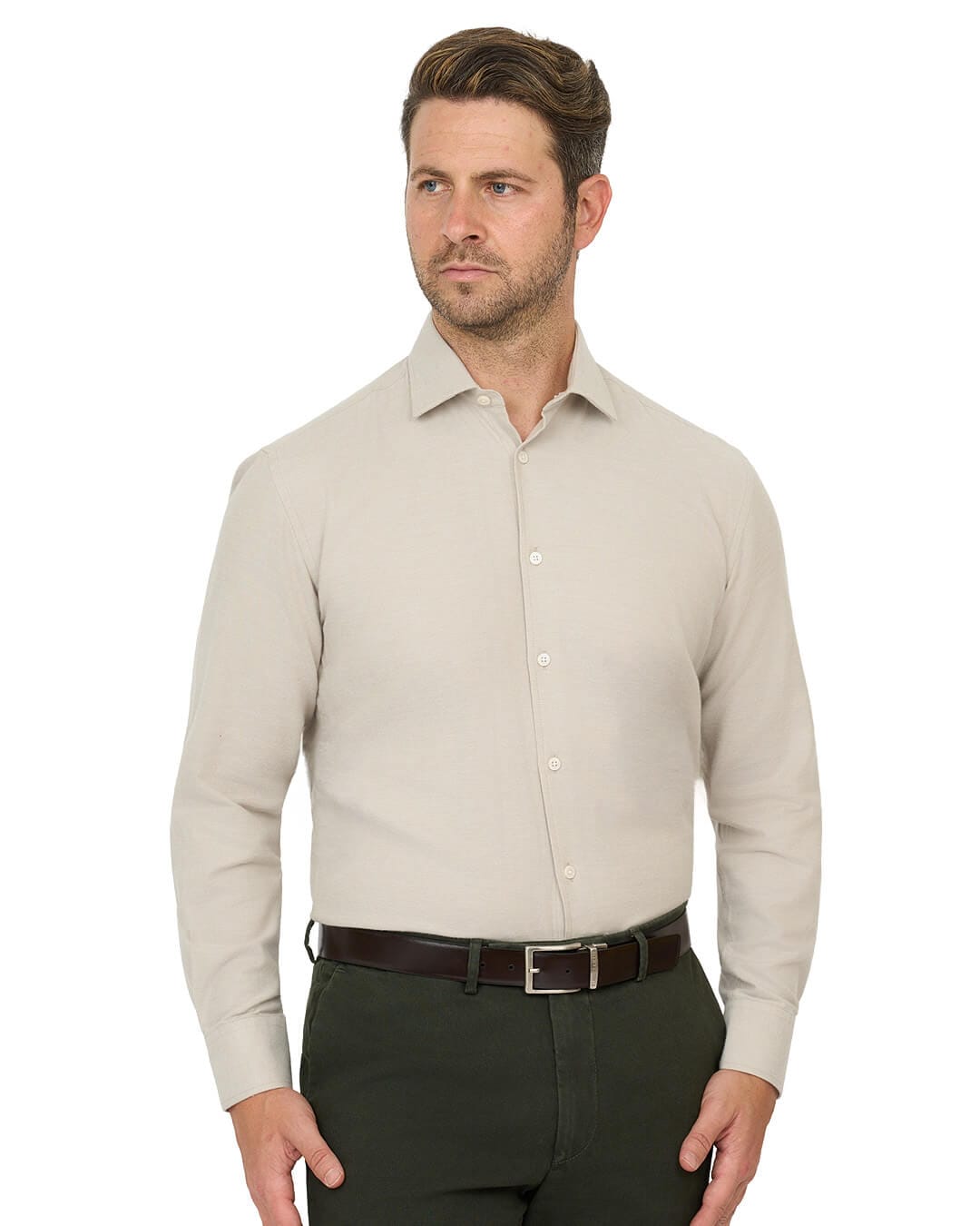 Gagliardi Shirts Gagliardi Stone Brushed Cotton Shirt