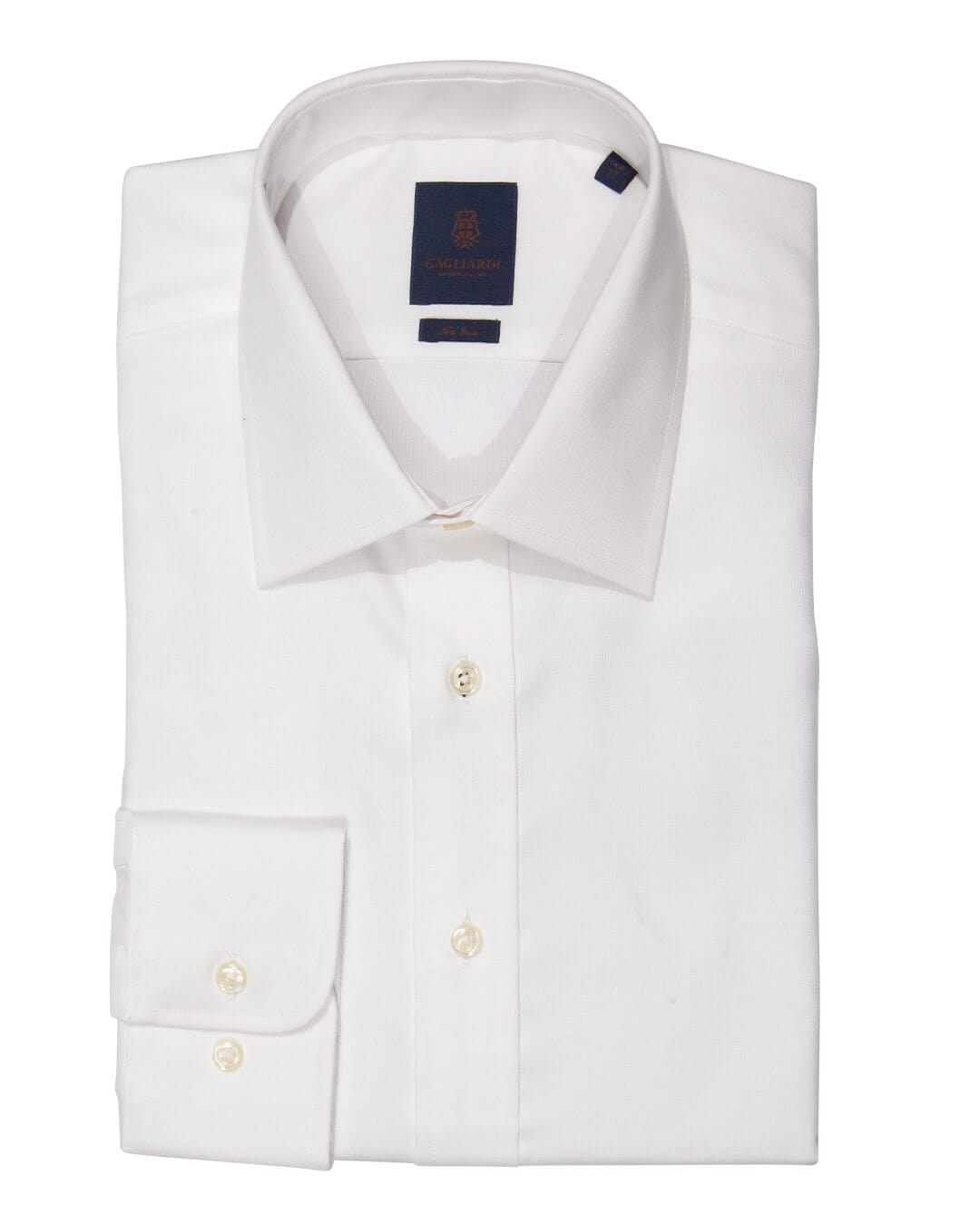 Gagliardi Shirts Gagliardi Tailored Fit White Oxford Non Iron Shirt No Pocket