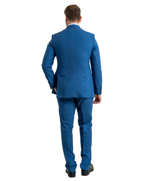 Gagliardi Blue Super 110s Natural Stretch Basketweave Suit