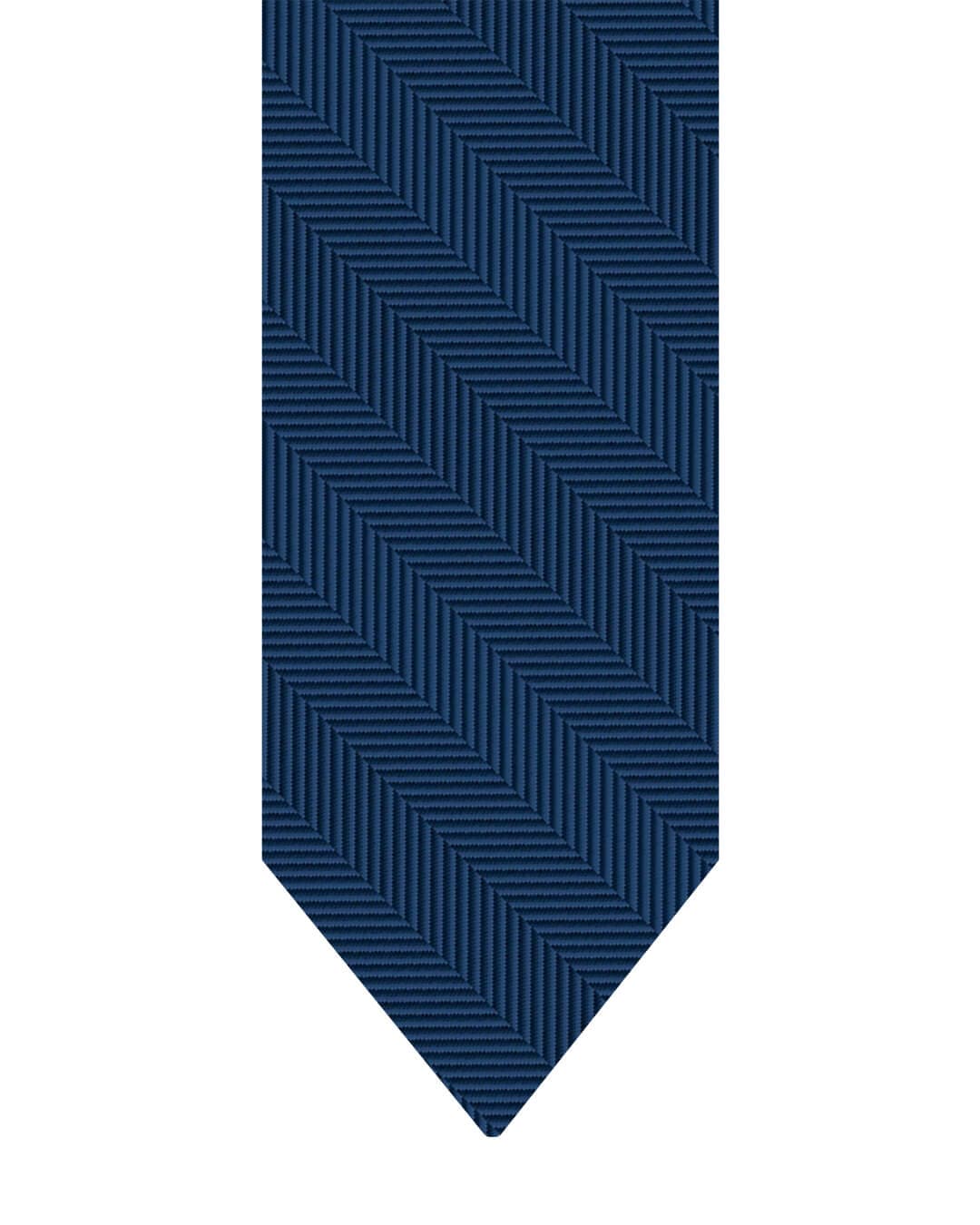 Gagliardi Ties ONE Gagliardi Blue Herringbone Italian Shantung Silk Tie