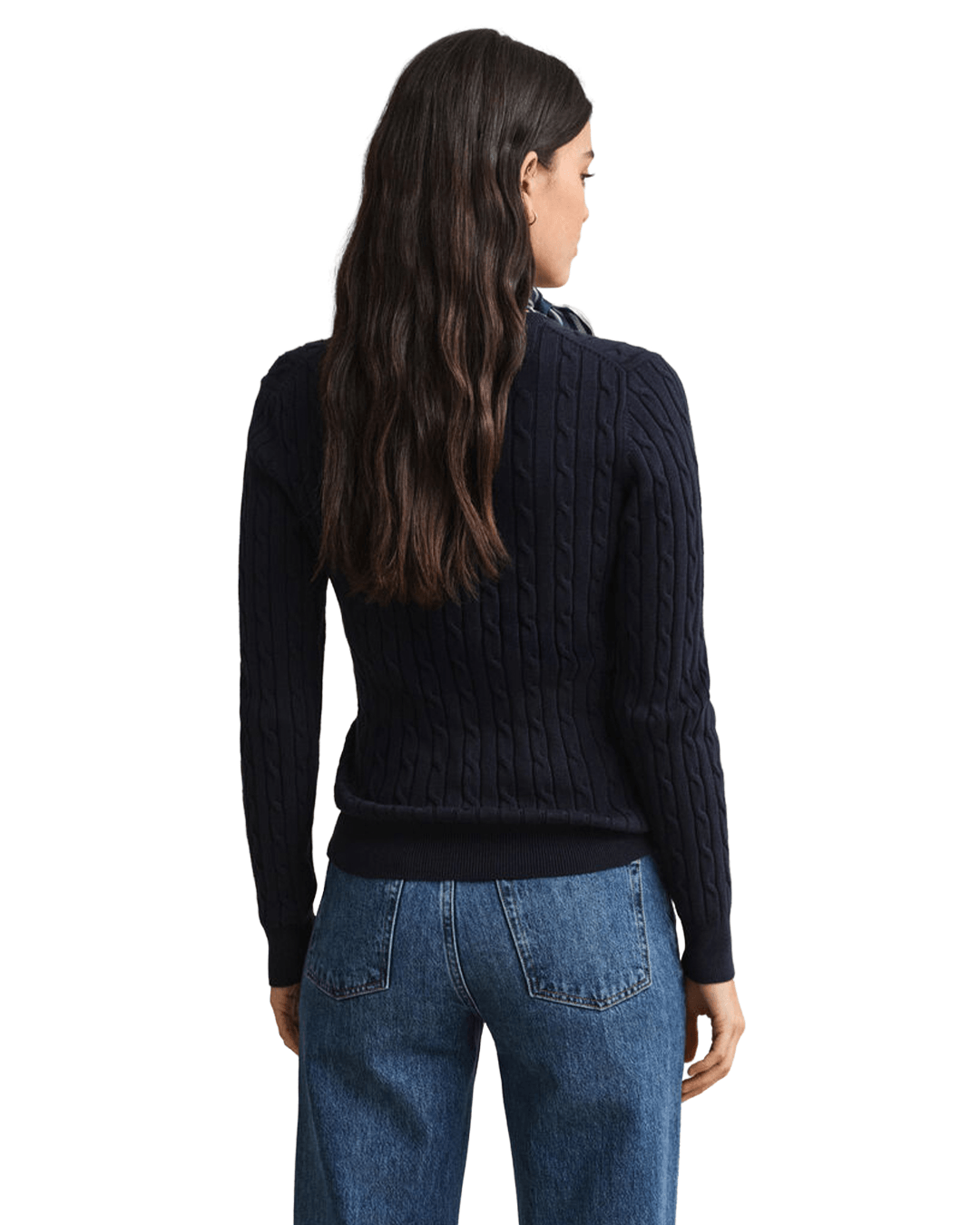 Gant Jumpers 3XL Gant Blue Gant Classic Cable Knit Sweater G433 Evening Blue