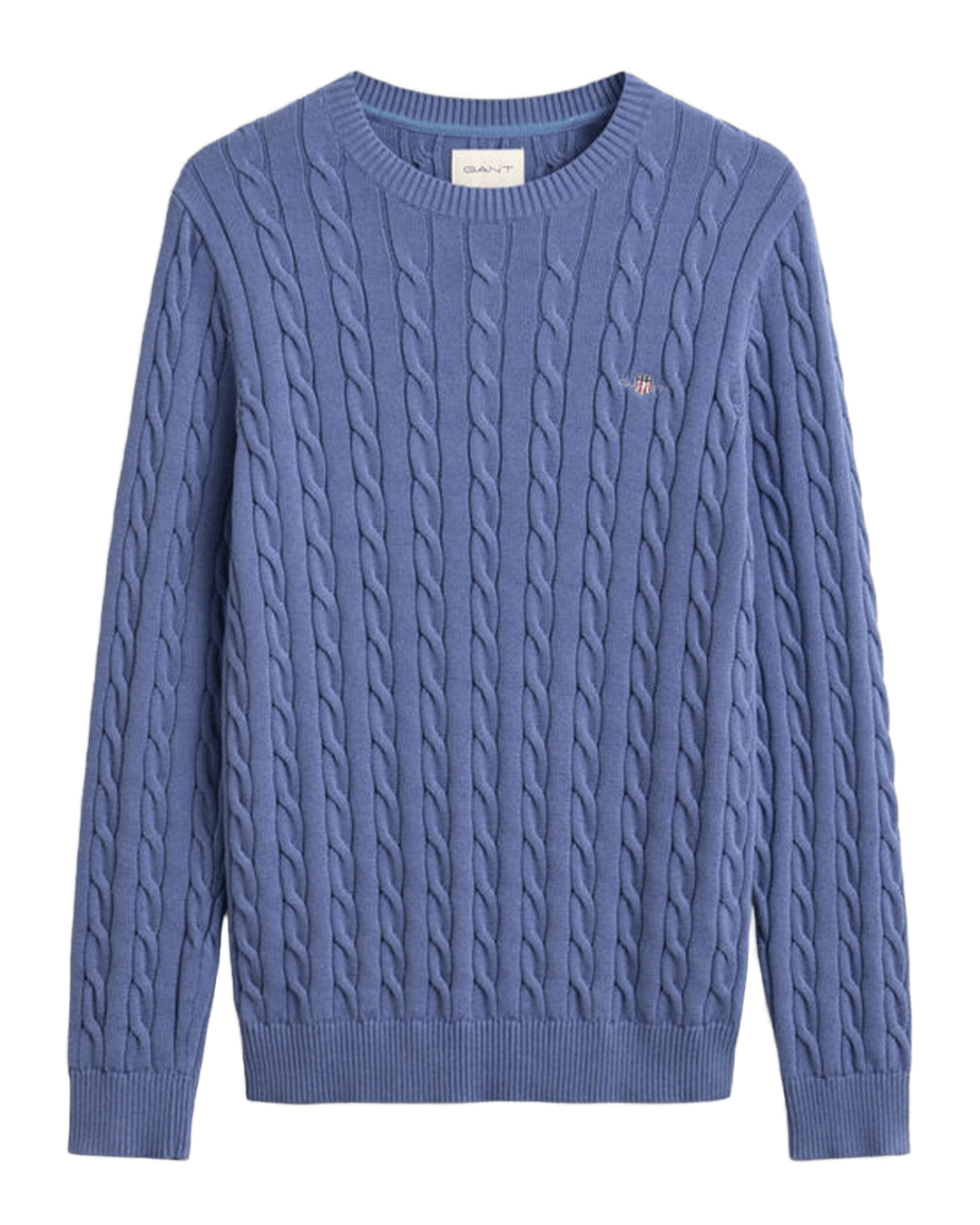 Gant Jumpers Gant Blue Gant Classic Cable Knit Sweater G476 Blue Horizon