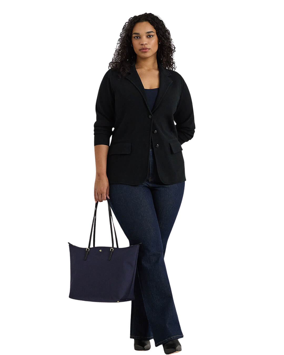 Lauren by Ralph Lauren Bags ONE Lauren by Ralph Lauren Navy Keaton Large Tote Bag