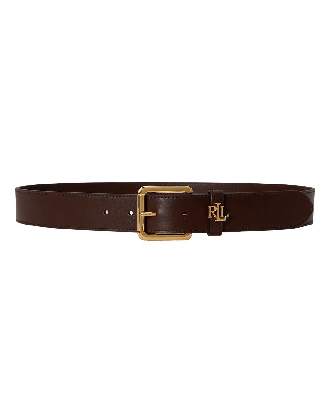Lauren By Ralph Lauren Belts Lauren Brown Lauren Logo-Keeper Leather Belt Brown