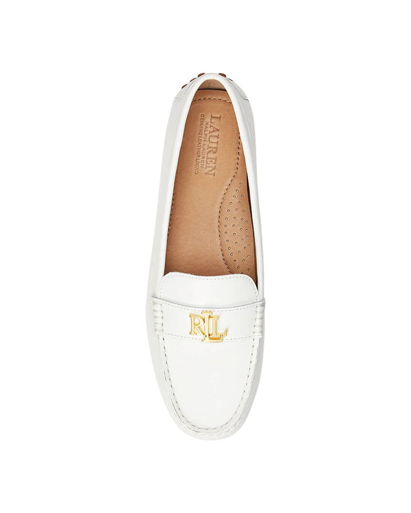 Lauren by Ralph Lauren White Barnsbury Flats Driver Bortex Fine