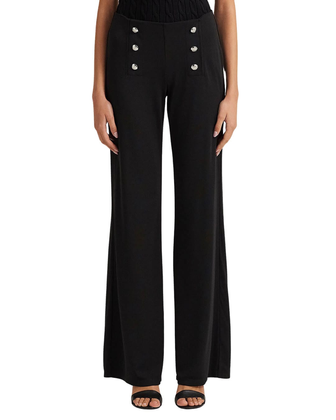 Lauren by Ralph Lauren Trousers Lauren By Ralph Lauren Black Corydon Straight Trousers