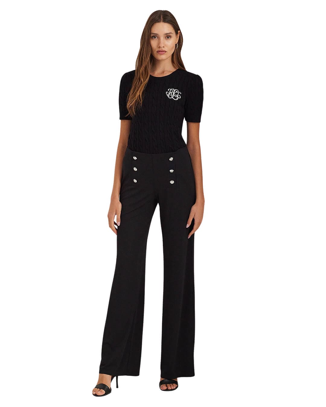 Lauren by Ralph Lauren Trousers Lauren By Ralph Lauren Black Corydon Straight Trousers