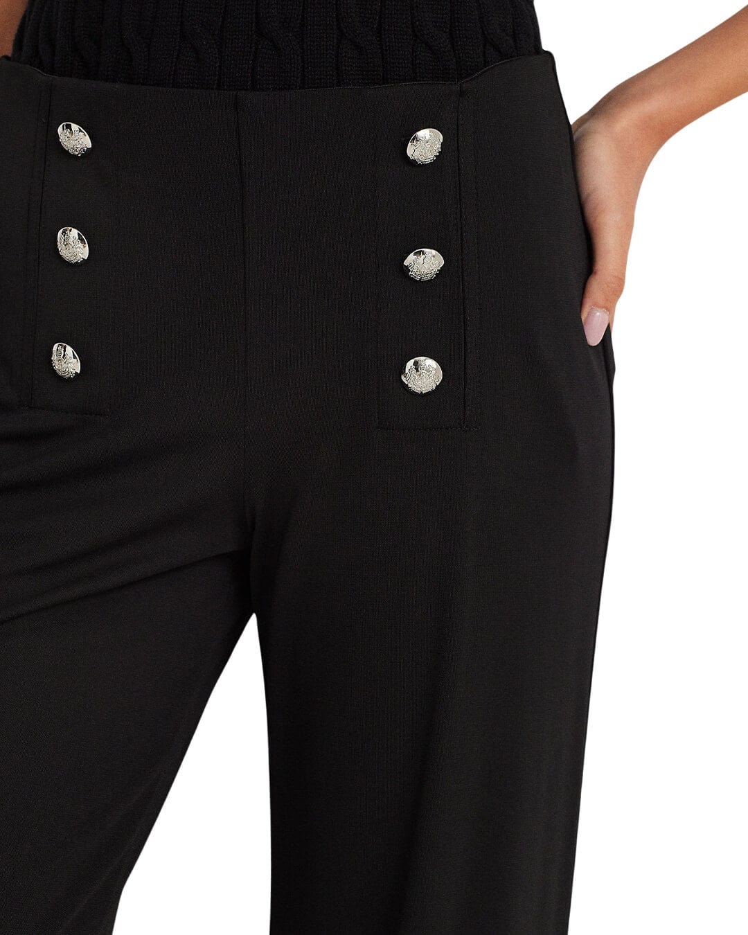 Lauren by Ralph Lauren Trousers Lauren By Ralph Lauren Black Corydon Straight Trousers