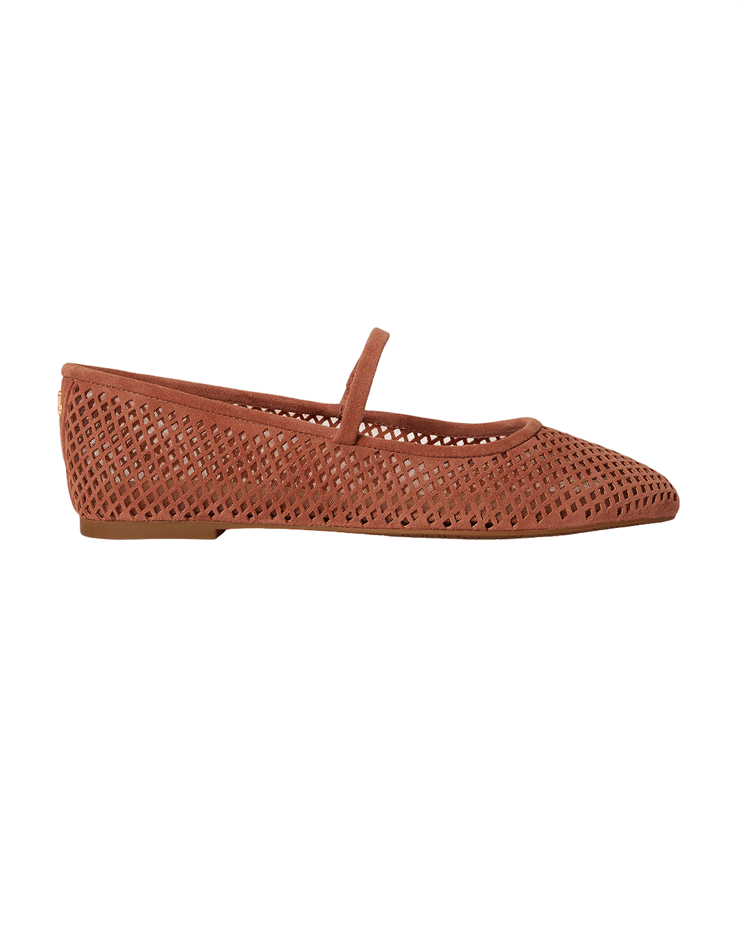 Lauren Shoes Lauren Red Lauren Jayna Perforated Suede Mary Jane Flat Red