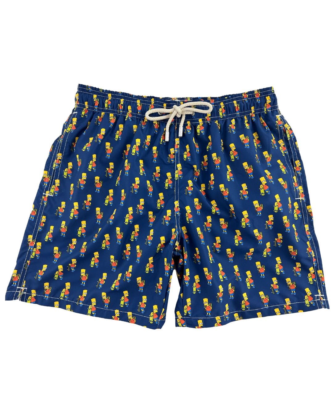 Mc2 Saint Barth Swimwear MC2 Navy Light Fabric Bart Simpson Swim Shorts