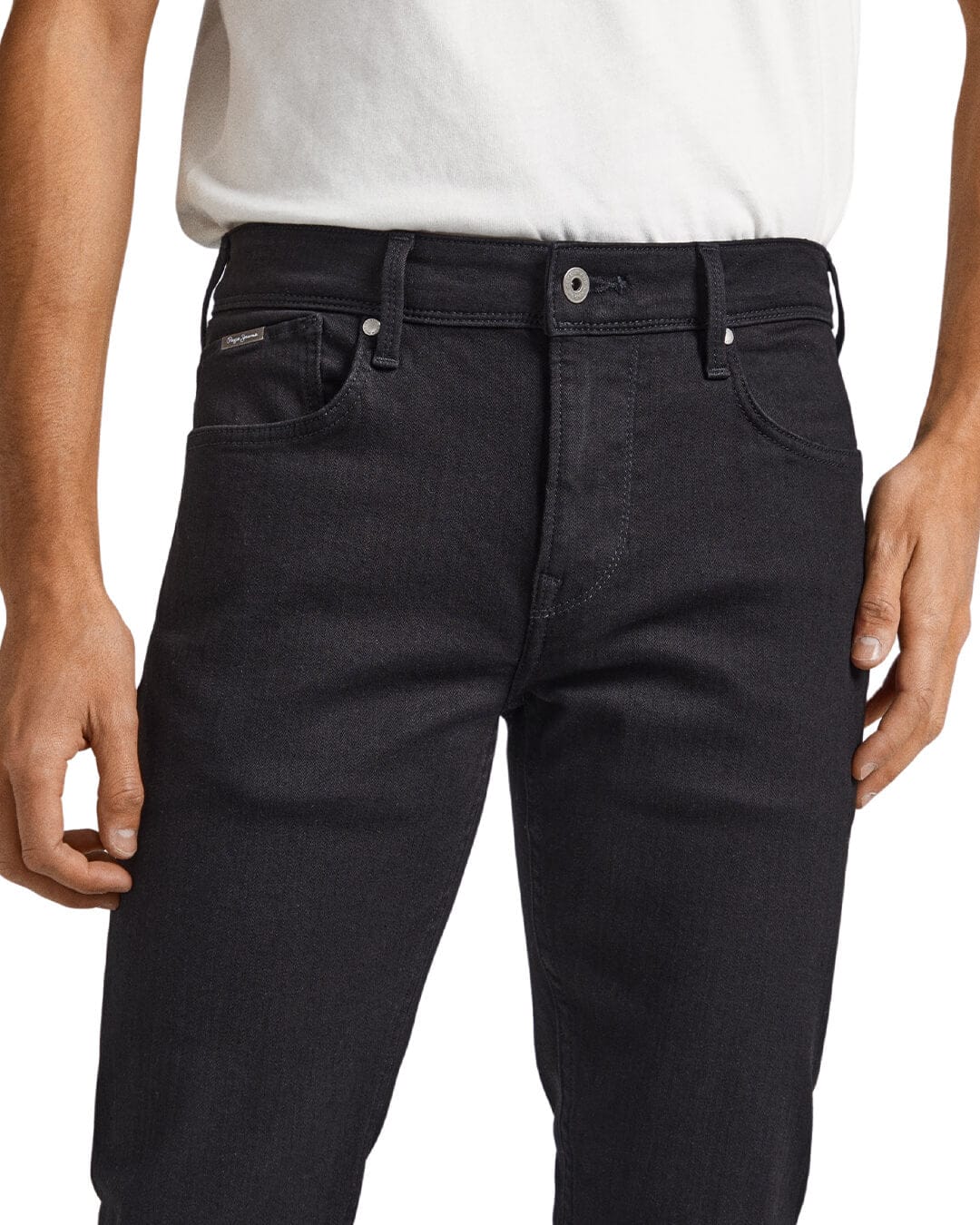 Pepe Jeans Jeans Pepe Jeans Black Skinny Fit Low Rise Finsbury Jeans