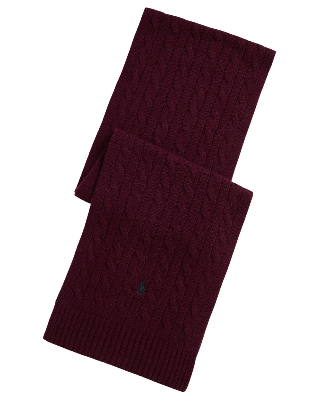 Polo Ralph Lauren Scarves ONE CABLE-KNIT WOOL-BLEND SCARF RED