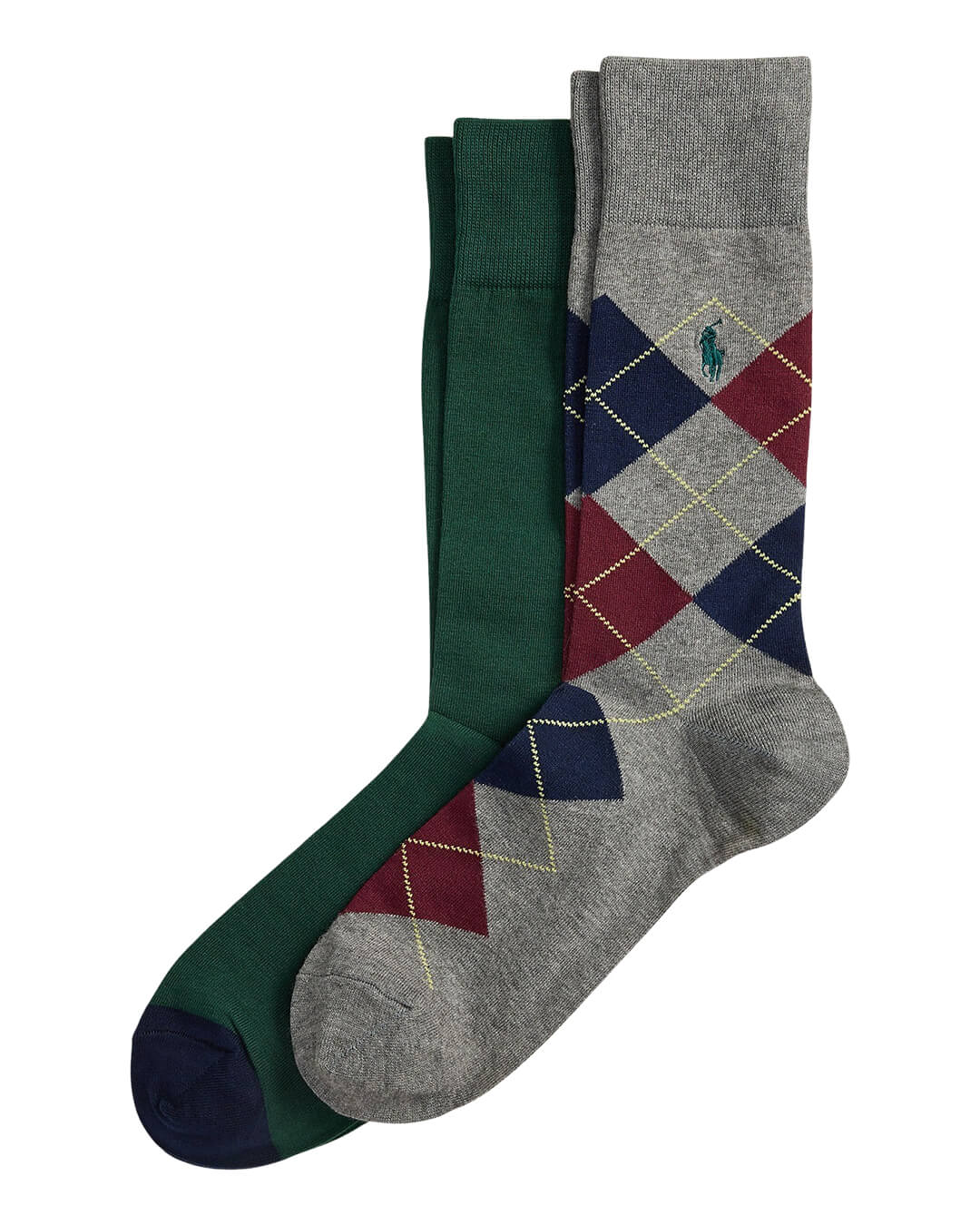 Polo Ralph Lauren Socks ONE ARGYLE ANKLE 2-PACK GREY