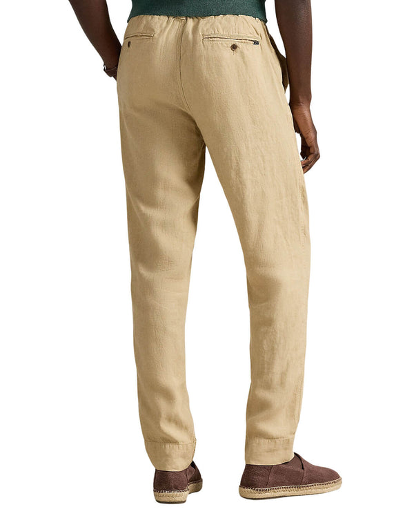 Polo Ralph Lauren Beige Lateef Slim Tapered Fit Linen Trousers