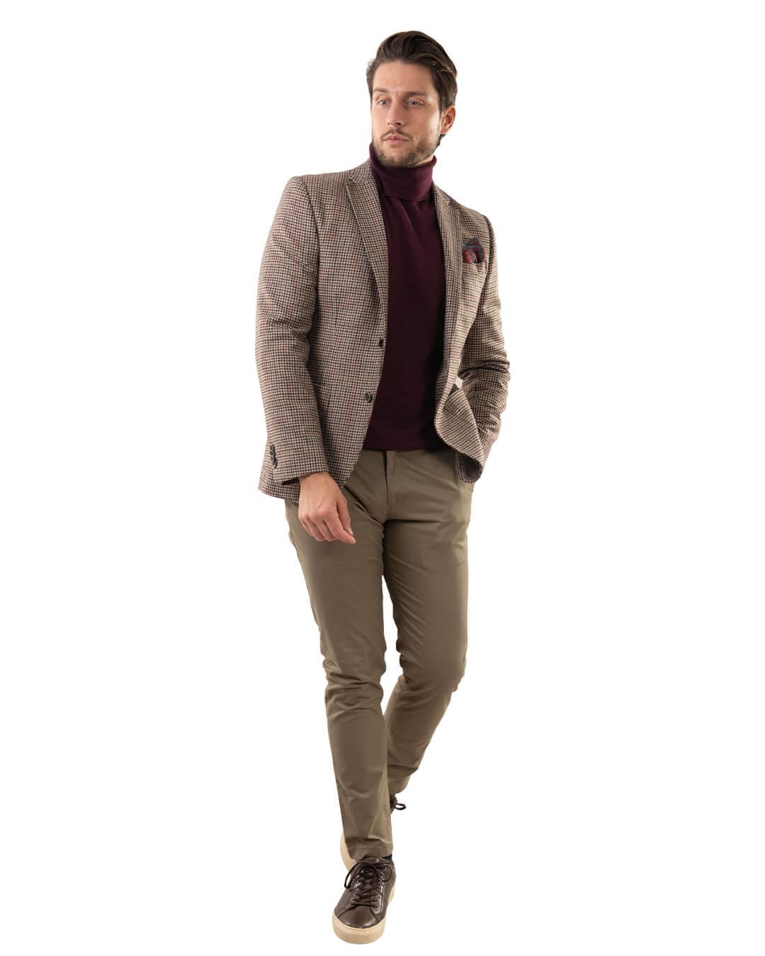 Gagliardi Jackets Gagliardi Beige Gun Club Check Jacket