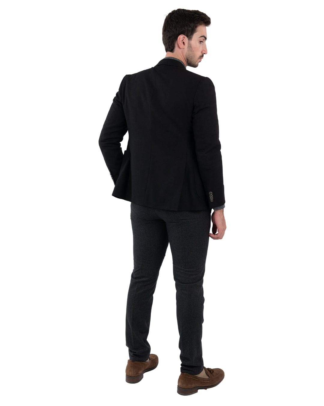 Gagliardi Jackets Gagliardi Black Stretch Textured Jacket
