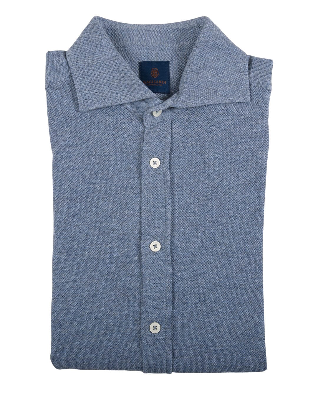 Gagliardi Shirts Gagliardi Sky Pique Jersey Shirt