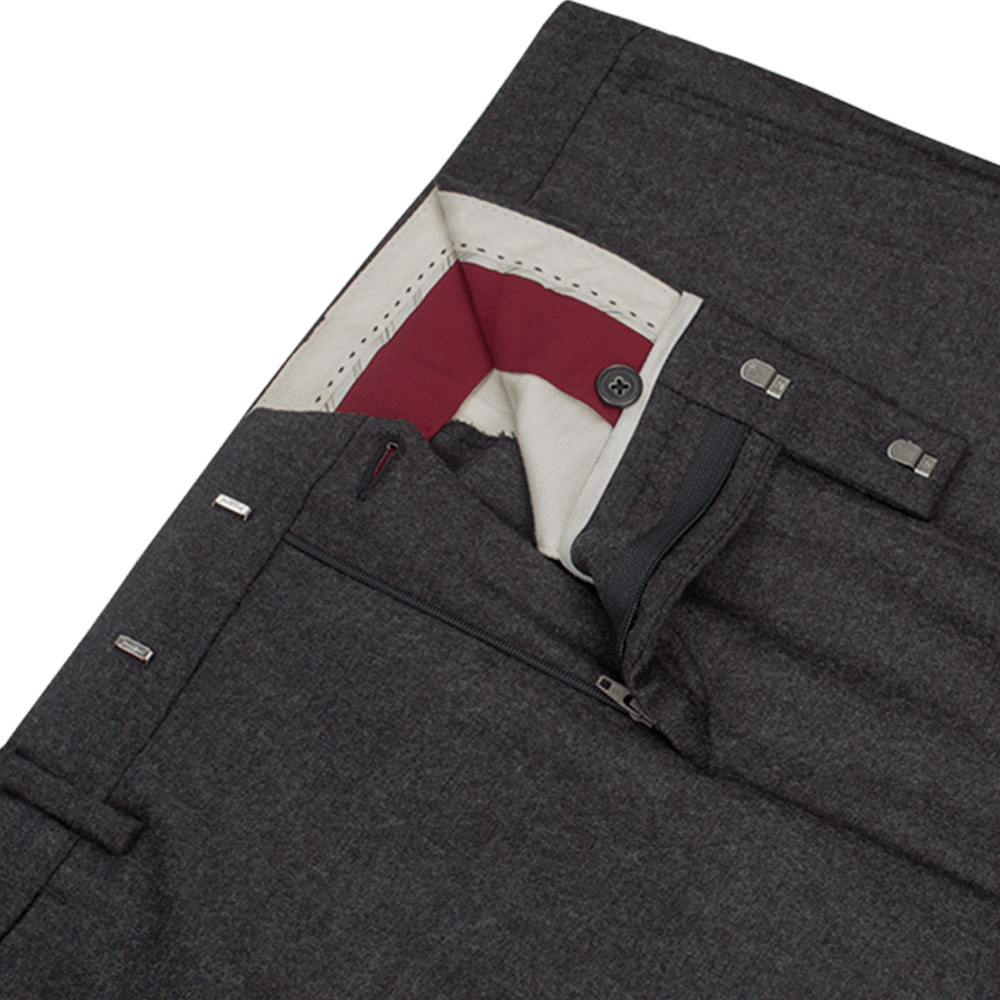 Gagliardi Trousers Charcoal Flannel Trousers