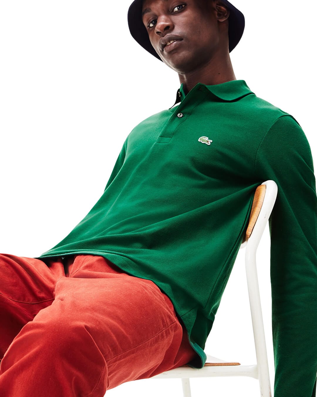 Lacoste Polo Shirts Lacoste Green Long Sleeves Polo Shirt