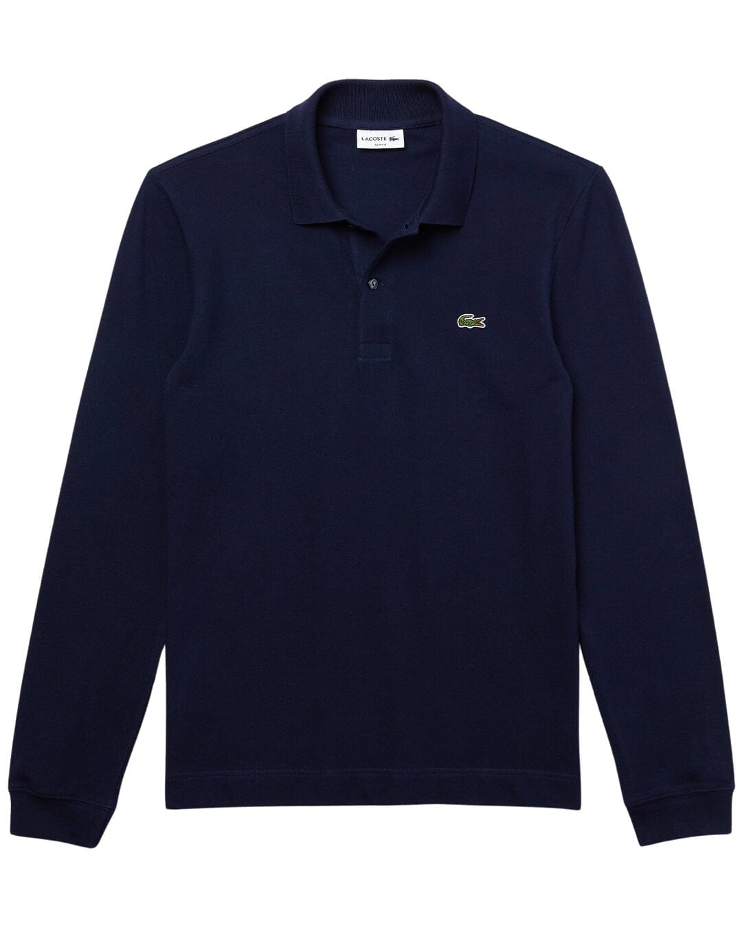 Lacoste Polo Shirts Lacoste Navy Petit Pique Long Sleeved Polo Shirt