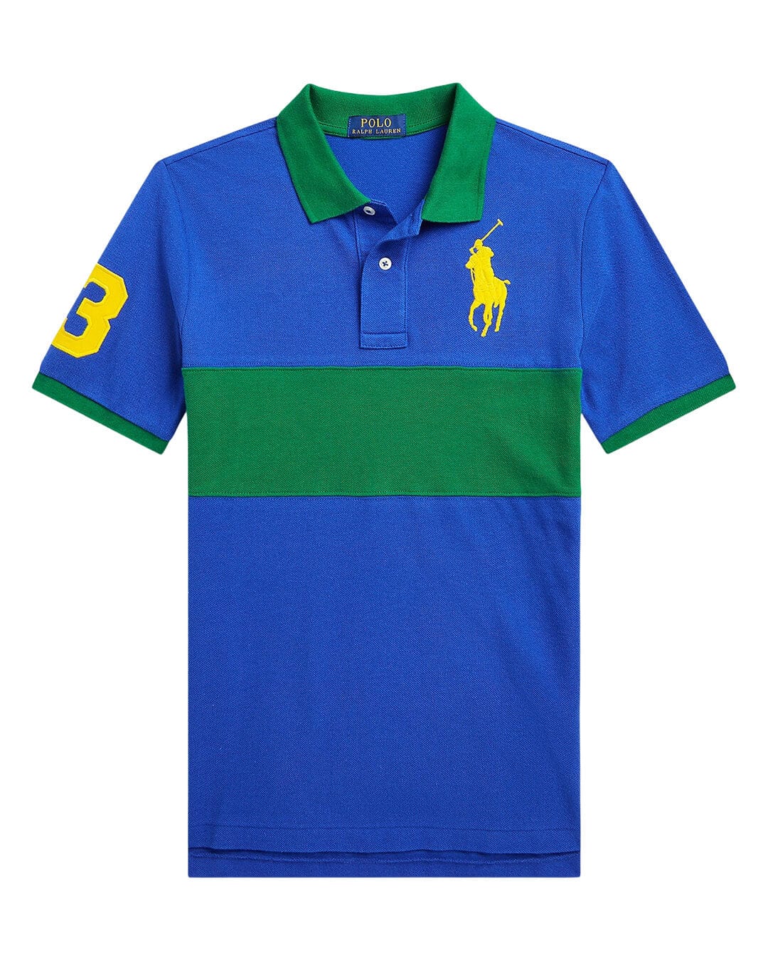 Polo Ralph Lauren Polo Shirts Boys Polo Ralph Lauren Big Pony Navy Cotton Mesh Polo Shirt