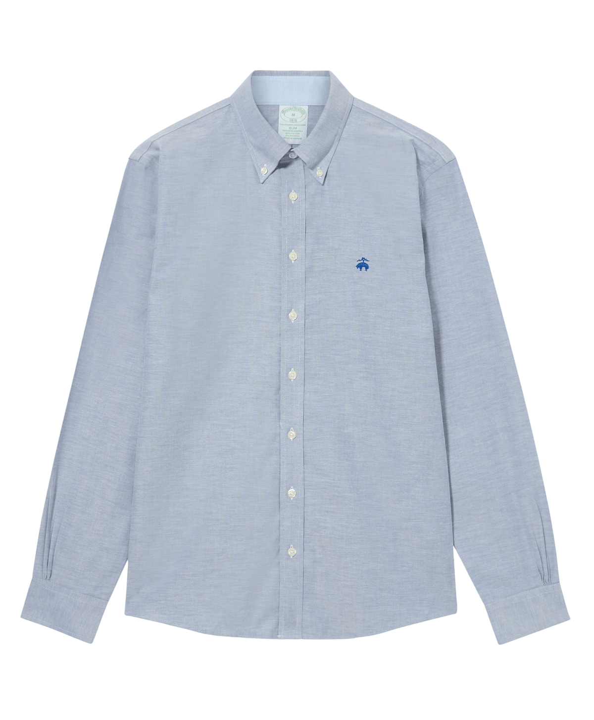 Brooks Brothers Navy Solid Non-Iron Stretch Oxford Long Sleeve Shirt