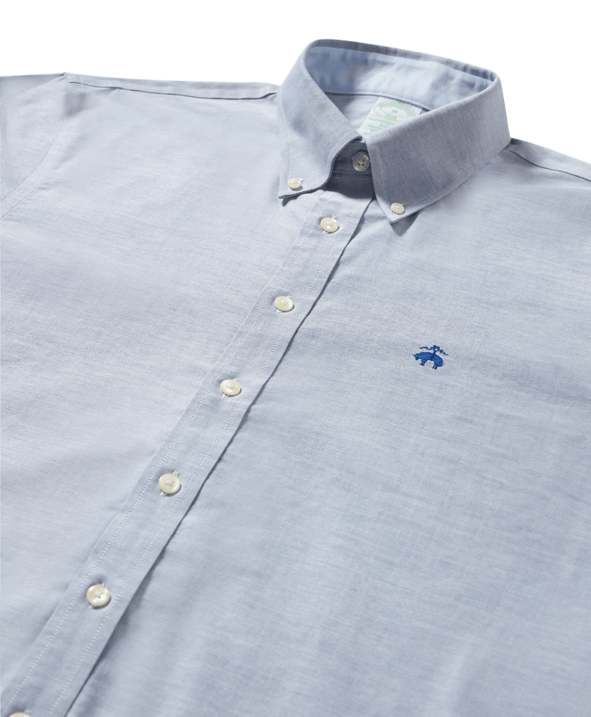 Brooks Brothers Navy Solid Non-Iron Stretch Oxford Long Sleeve Shirt