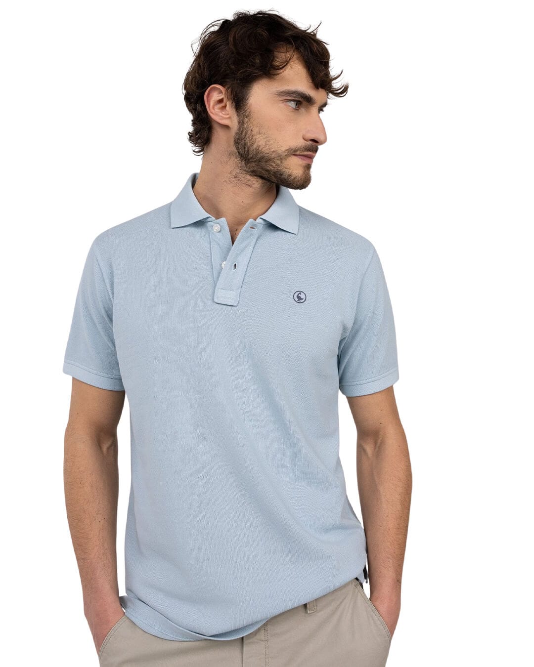 El Ganso Polo Shirts El Ganso Celeste Polo Pique