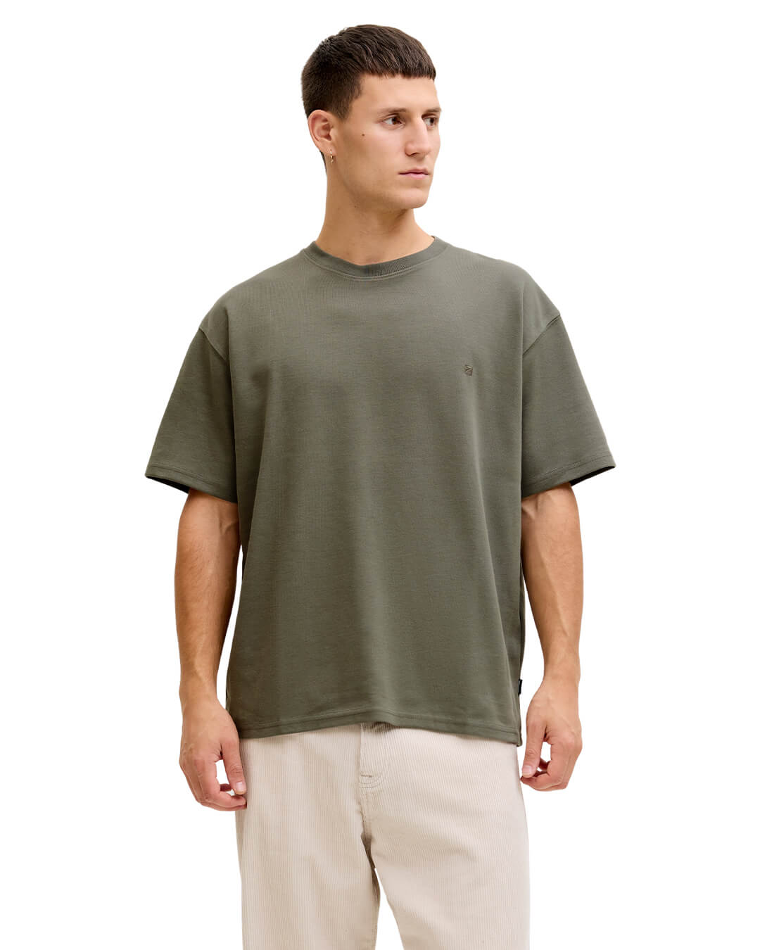 Jack & Jones Jprblaethan Ss Logo Tee Sn Smokey Olive