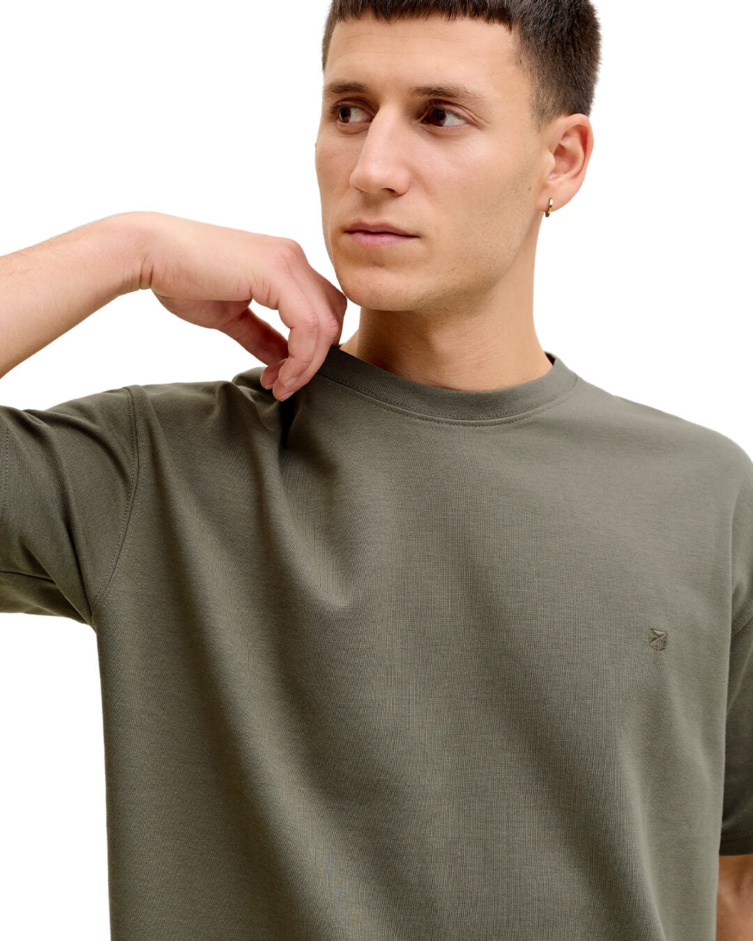 Jack & Jones Jprblaethan Ss Logo Tee Sn Smokey Olive