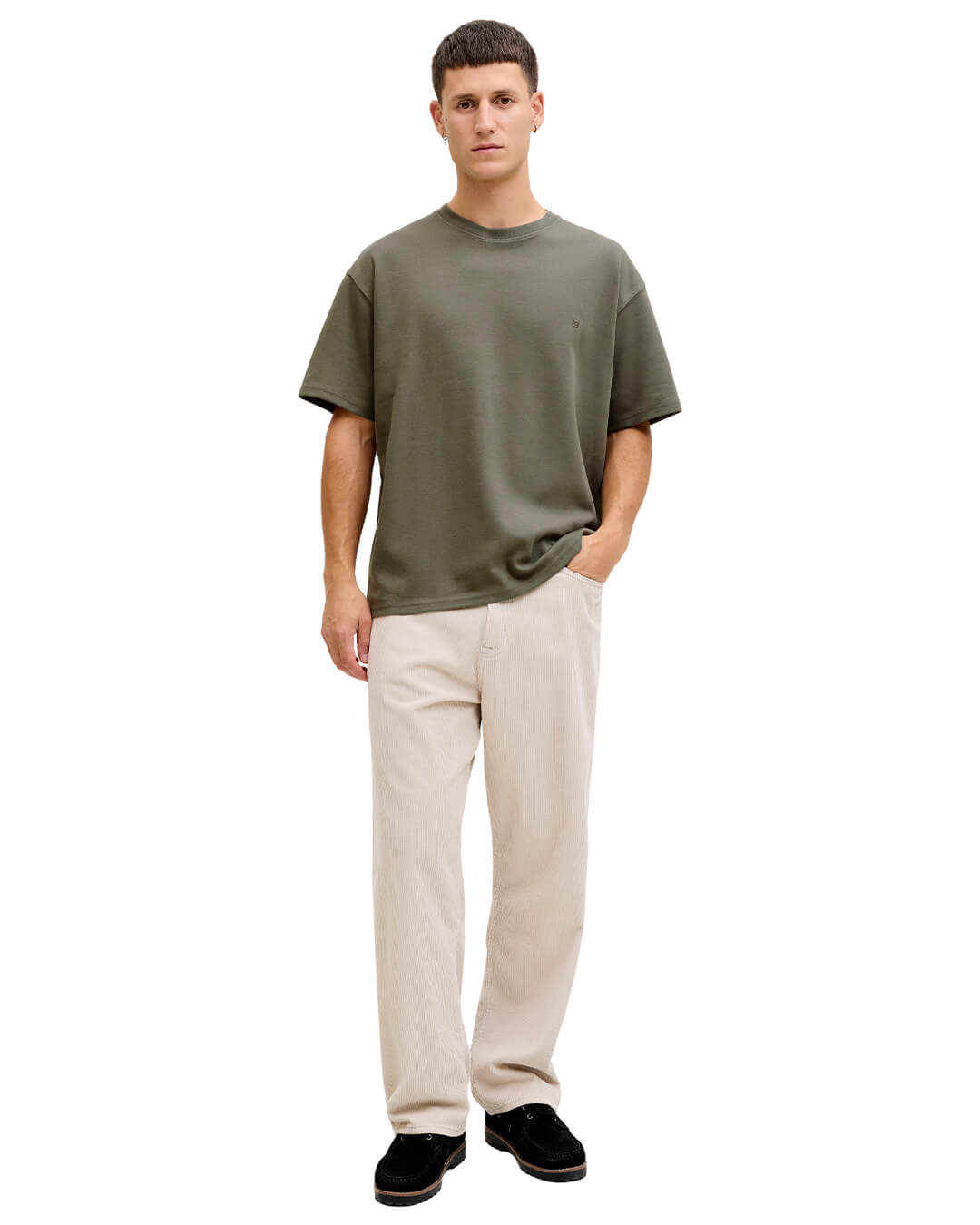 Jack & Jones Jprblaethan Ss Logo Tee Sn Smokey Olive