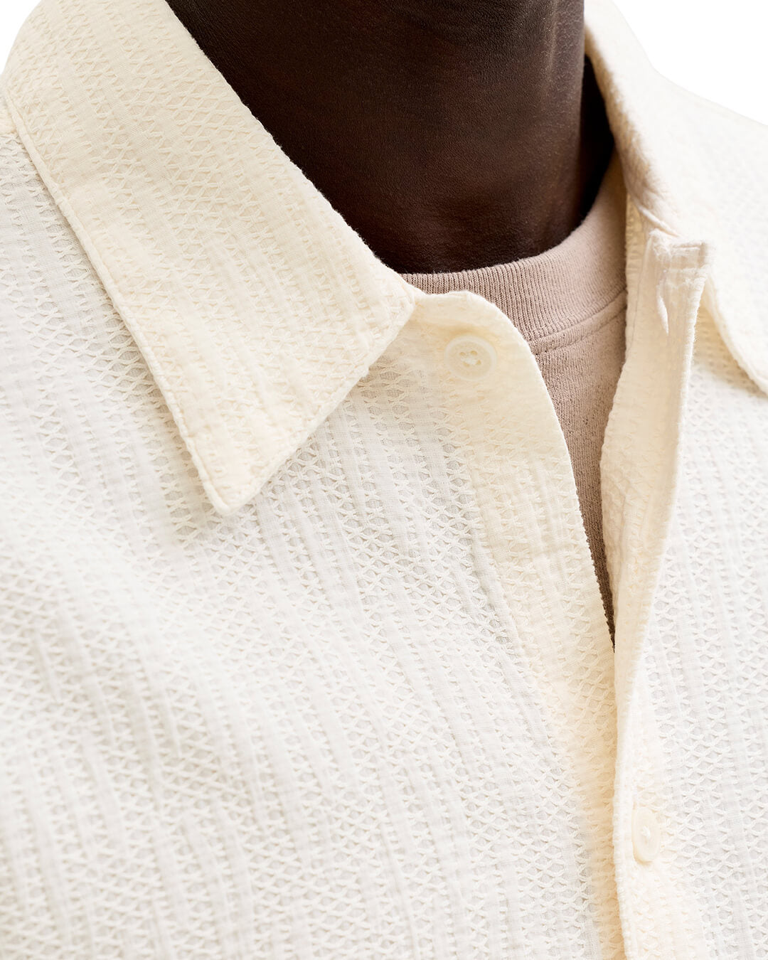 Jack & Jones Jormontauk Wavy Texture Ss Sn Cloud Dancer