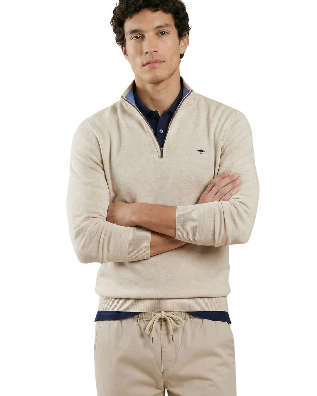 Fynch-Hatton Troyer-Zip Superfine New Offwhite