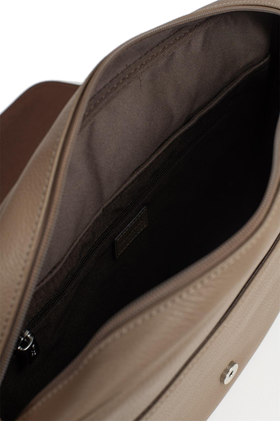 Hexagona Bags ONE Hexagona Taupe Leather Satchel