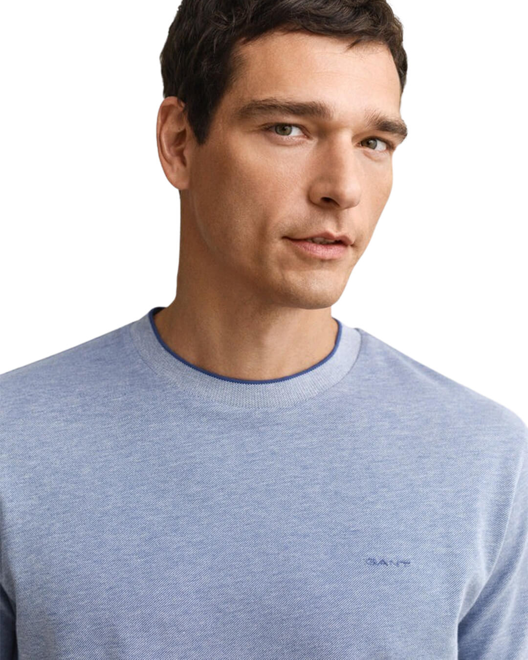 Gant 2 Tone Pique Ss Tshirt Vintage Blue T-Shirt