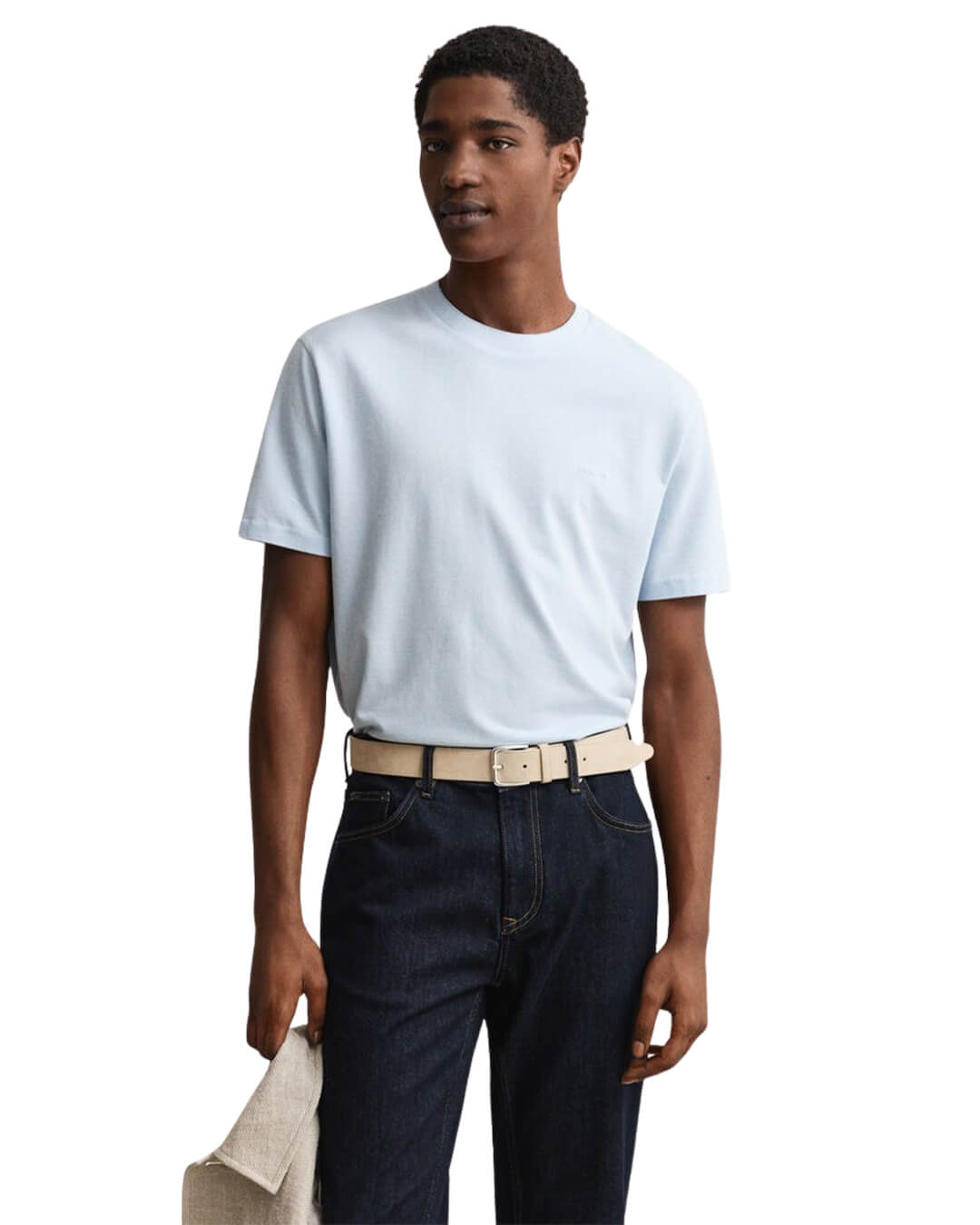 Gant 2 Tone Pique Ss Tshirt Sky Blue T-Shirt