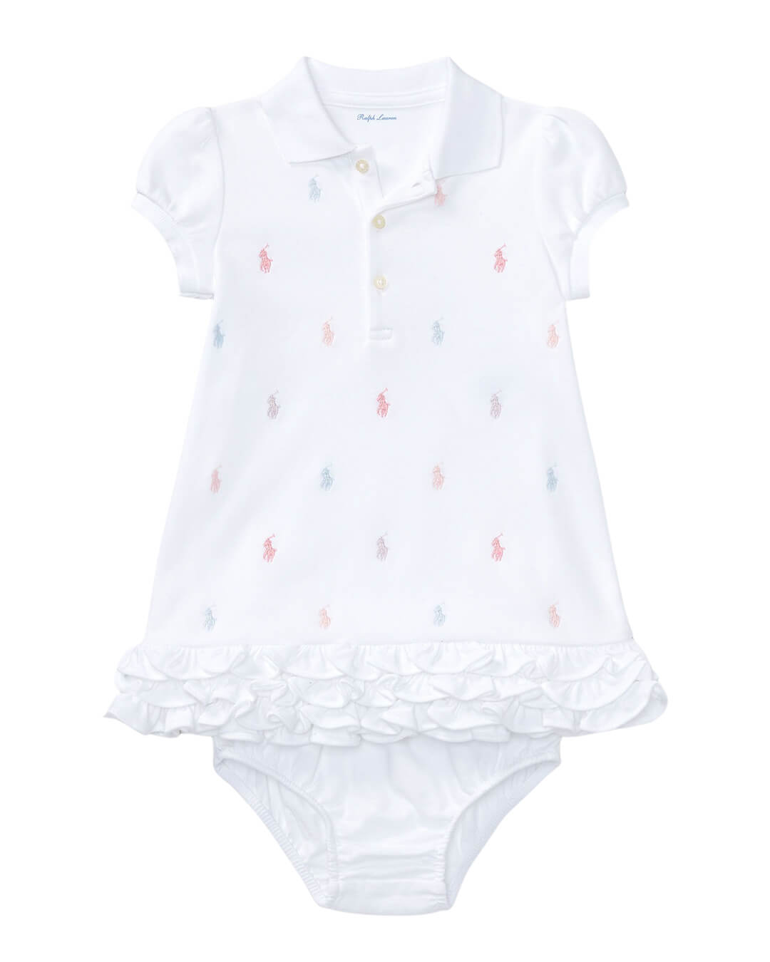 Polo Ralph Lauren Ruffled Polo Dress & Bloomer White Dress